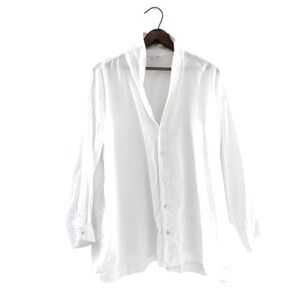 Eskander‎ Oversized White Button Down Blouse - Size 1 / OS / Medium